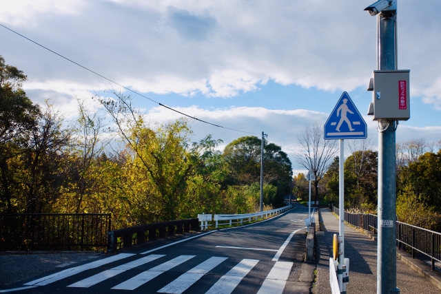 歩行者と自動車